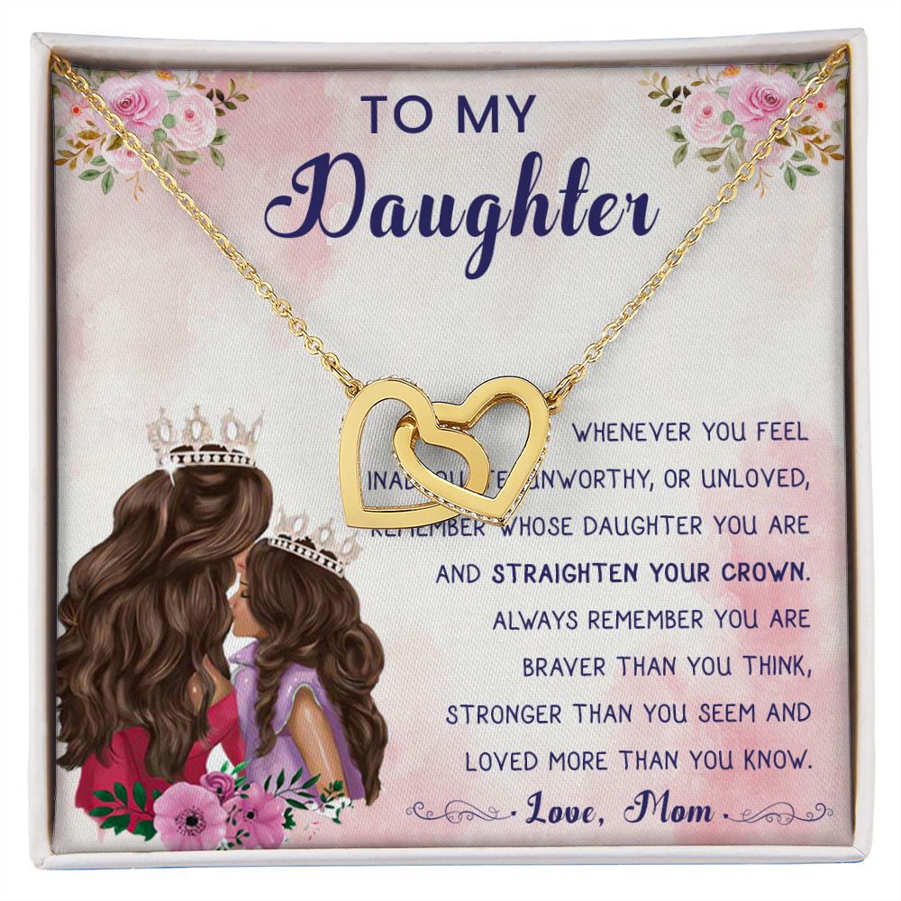 56D To My Daughter Necklace, Gift For Daughter From Mom, Daughter Mother Necklace