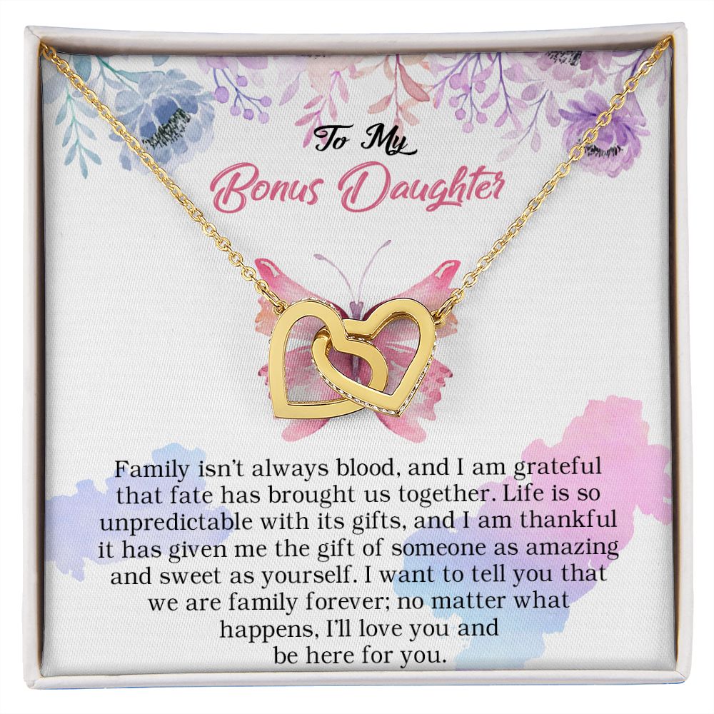 103D To My Bonus Daughter, Bonus Daughter Necklace, Birthday Gift For Stepdaughter