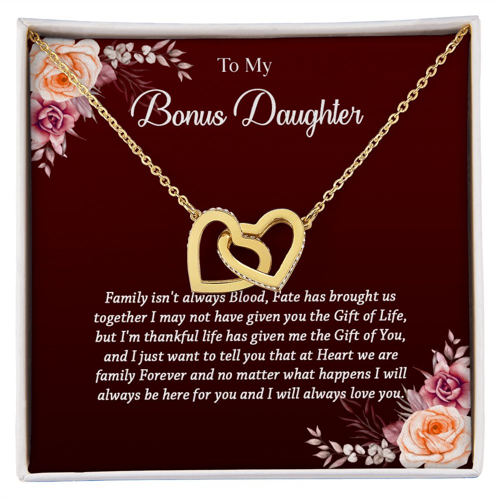 621D To My Bonus Daughter Necklace, Gift Birthday, Christmas, Gift Ideas, Necklace