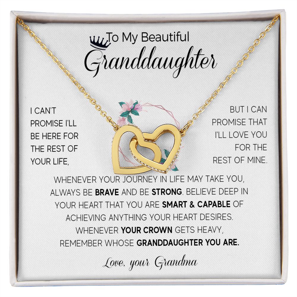 564D To My Granddaughter Necklace, Birthday Gifts For Granddaughter from Grandma