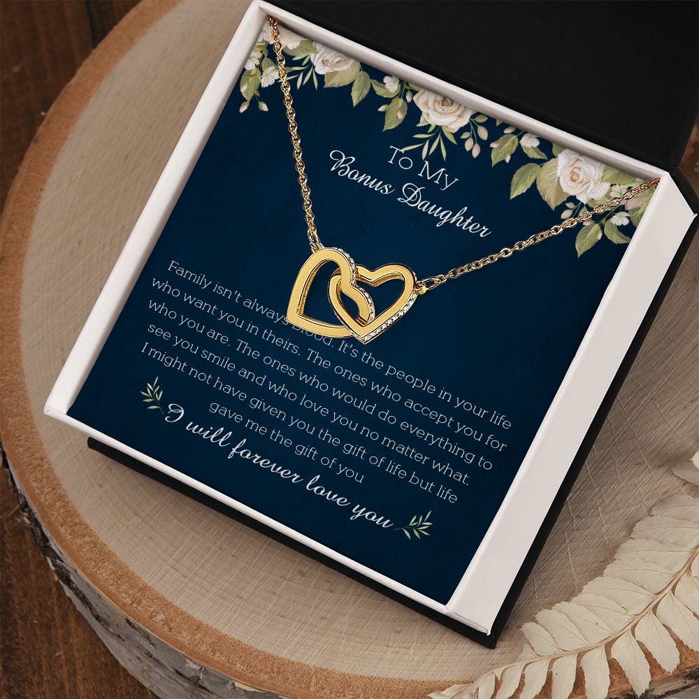 23D To My Bonus Daughter Necklace, I Will Forever Love You, Gift Birthday, Holiday