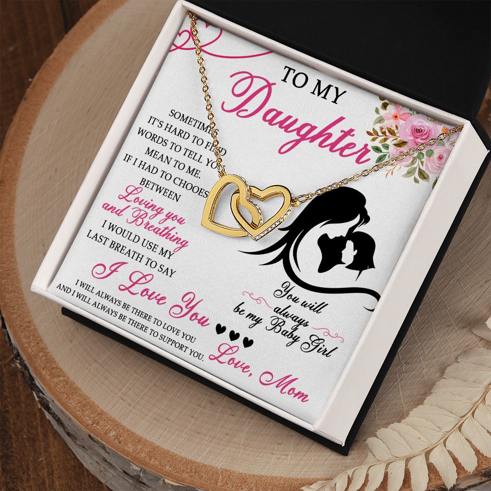 50D To My Daughter Necklace From Mom, Jewelry Gift For Daughter On Birthday, Holiday
