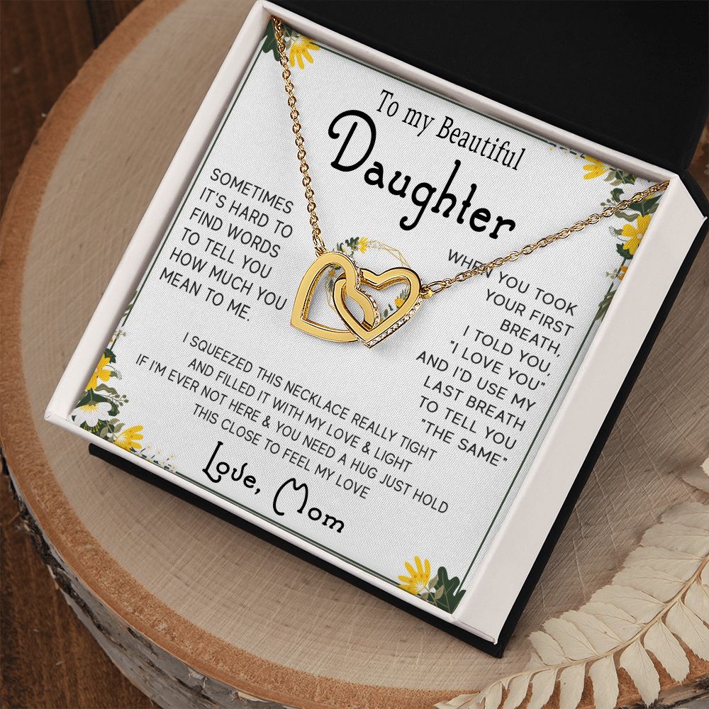 46D To My Beautiful Daughter Necklace, Gift For Daughter From Mom, Gift Birthday