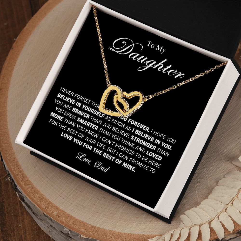 627D To My Daughter Necklace, Gift For Daughter from Dad, Birthday Gift For Daughter