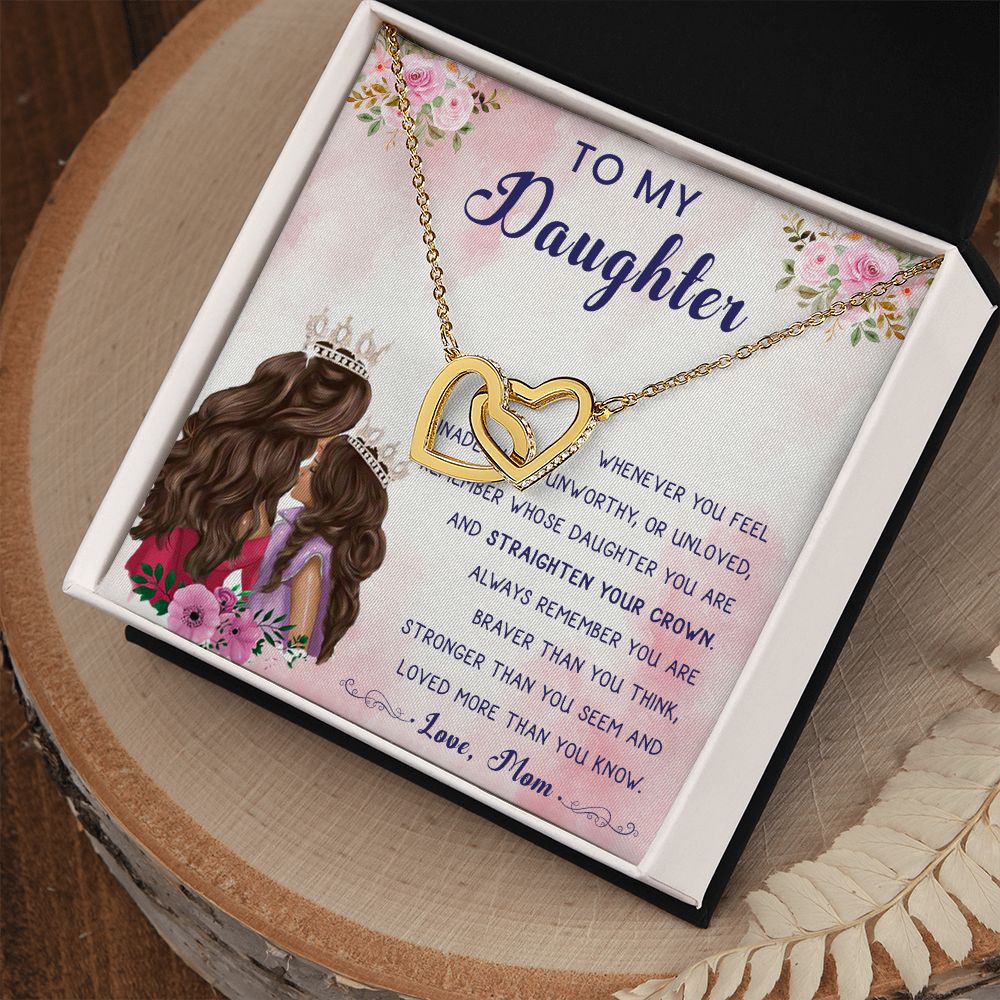 56D To My Daughter Necklace, Gift For Daughter From Mom, Daughter Mother Necklace