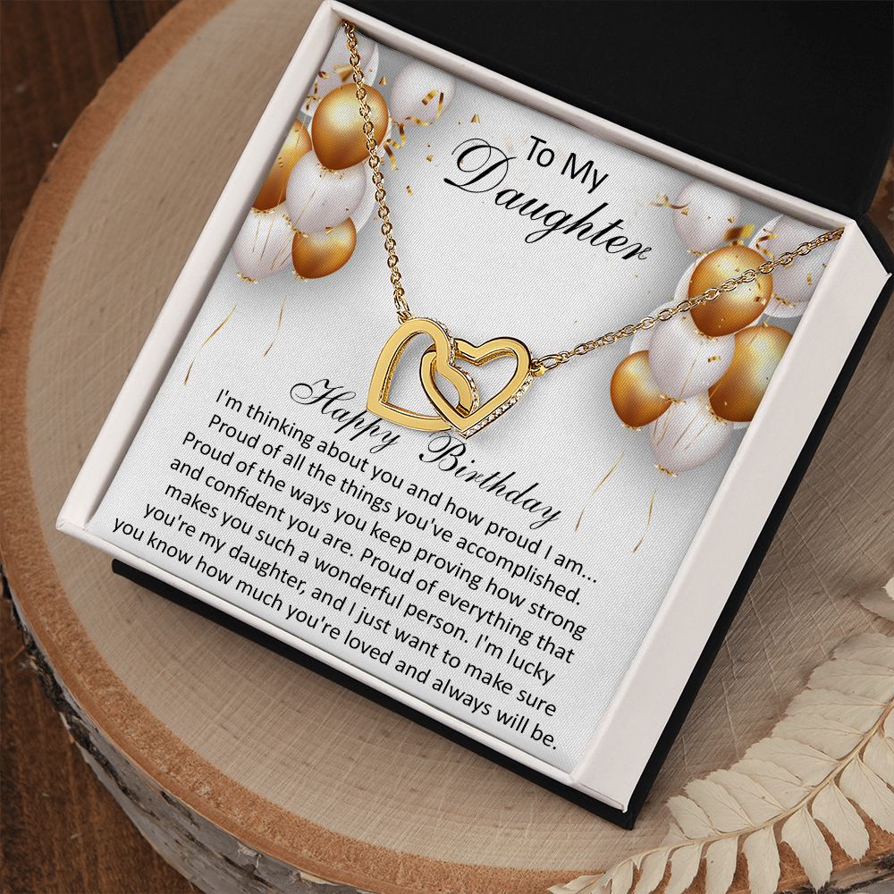 407C To My Daughter Necklace, Happy Birthday Gift, Necklace Gift For Daughter