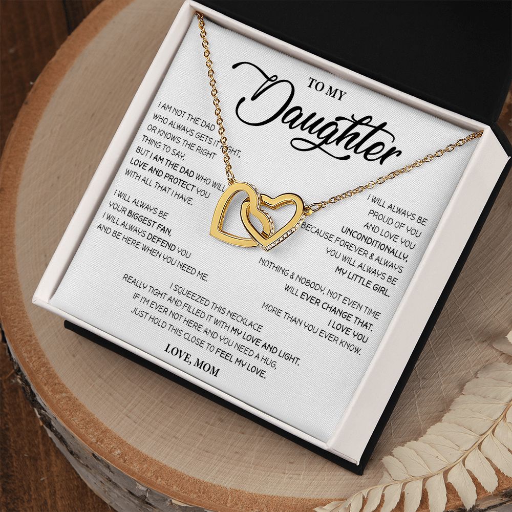 501D To My Daughter Necklace, Love Knot Pendant Necklace, Daughter Gift from Mom
