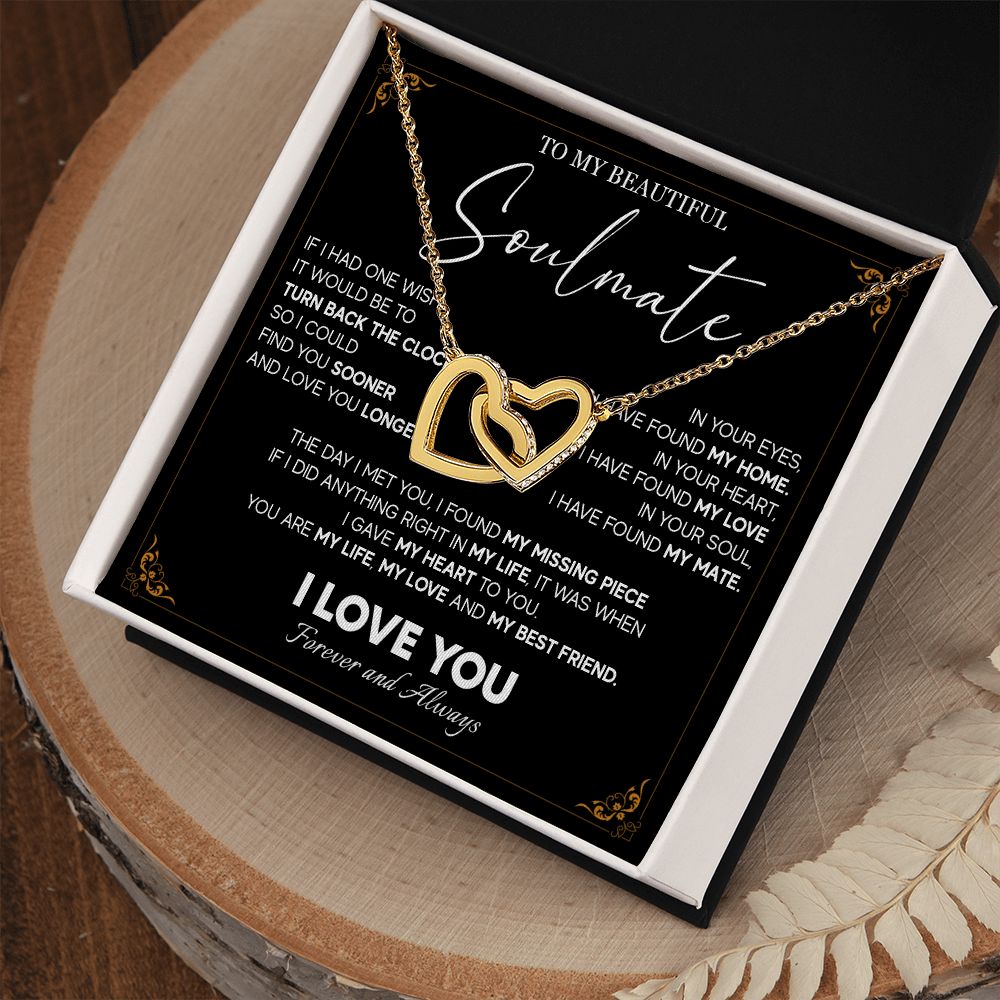 512D To My Beautiful Soulmate Necklace, Gift for Girlfriend, Wife, Anniversary Gift