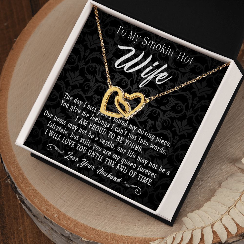 95D To My Smokin Hot Wife Necklace, Anniversary Birthday Gift for Wife From Husband