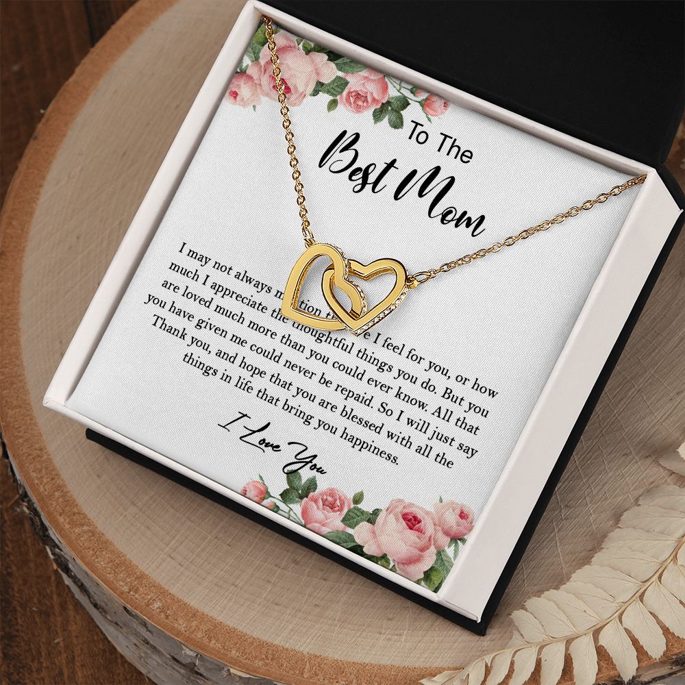 633D To My Mom Necklace,Mama, Birthday Gift From Son/Daughter For Birthday,I Love Mom