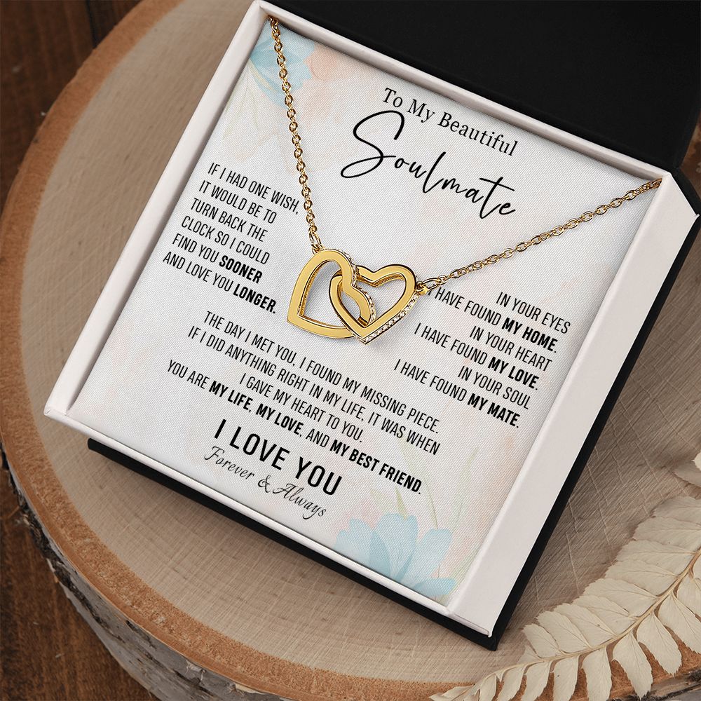 562D To my Soulmate Necklace, Birthday Gifts for Her, Love Gifts for Wife Girlfriend