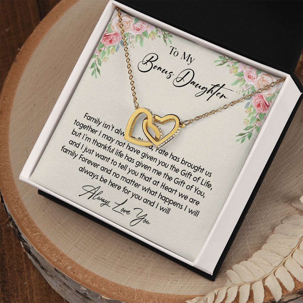 468D To my Bonus Daughter Necklace, Bonus Daughter, Step Daughter Gift, Birthday Gift