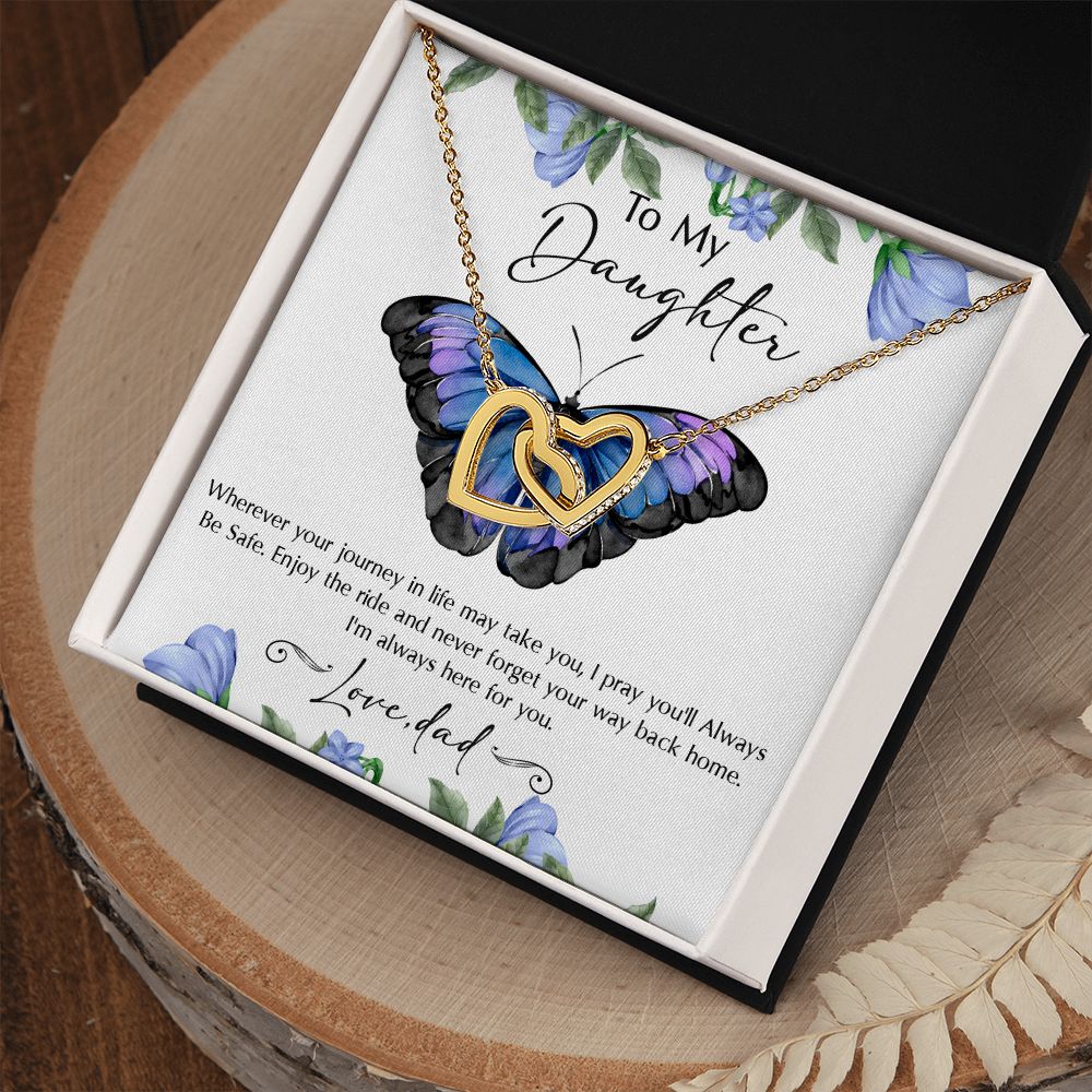 99D To My Daughter Necklace, Gift For Daughter From Dad, Necklace Gift Birthday