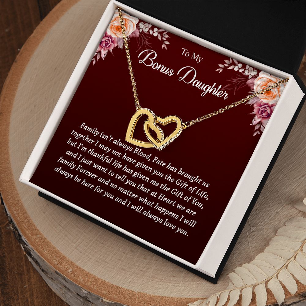 631D To My Bonus Daughter Necklace, Best Birthday Christmas Gift, Bonus Daughter Gift