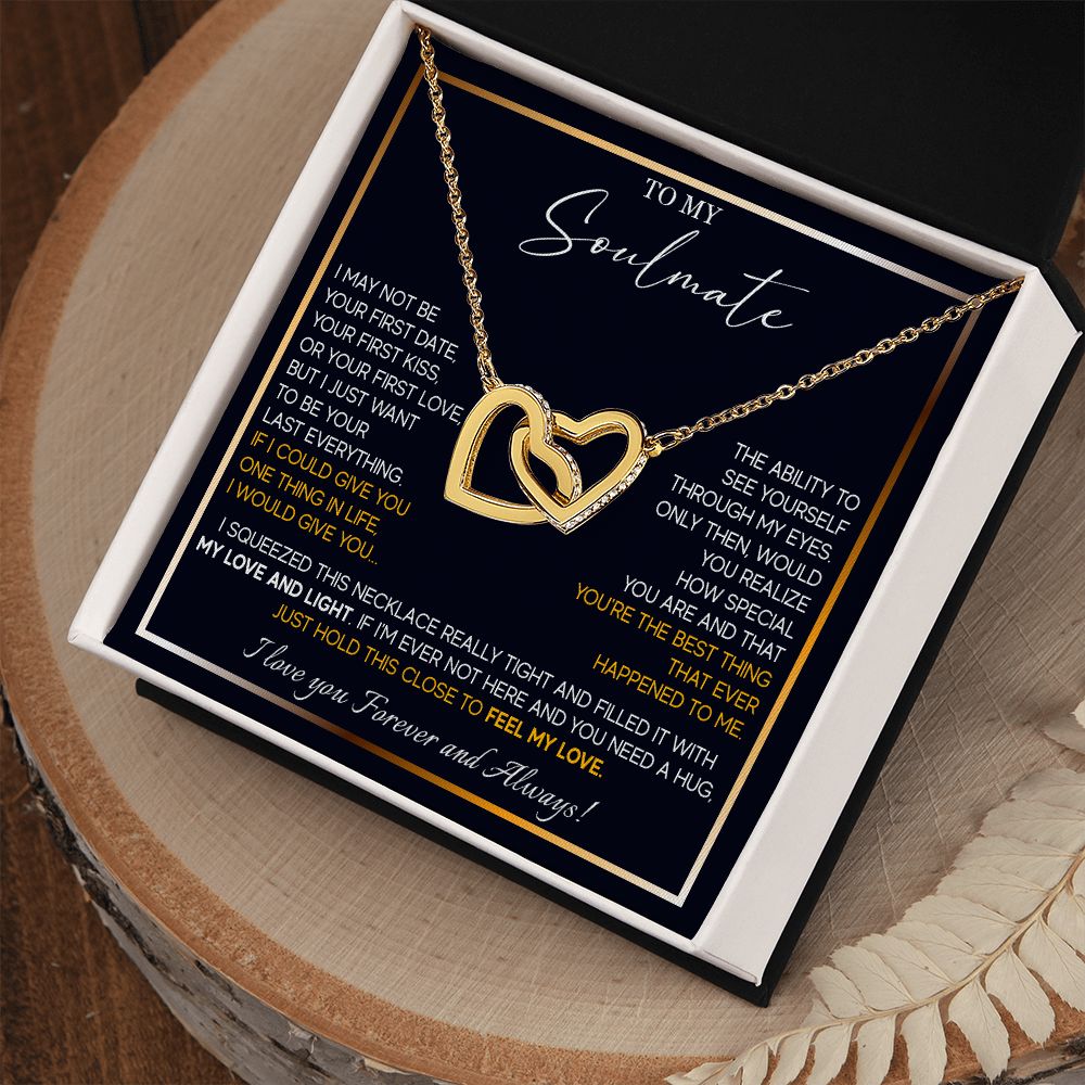 560D To My Soulmate Necklace, Couples in Love Gifts, Jewelry Romantic Gifts For Wife