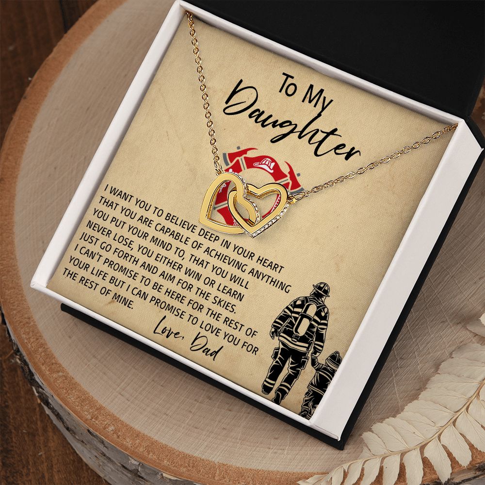 33D Daughter Necklace, To My Daughter Necklace, Birthday Gift For Daughter From Dad