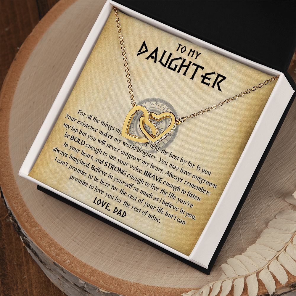 567D To My Daughter Necklace, Viking Daughter Gift from Dad, Birthday Gifts Jewelry