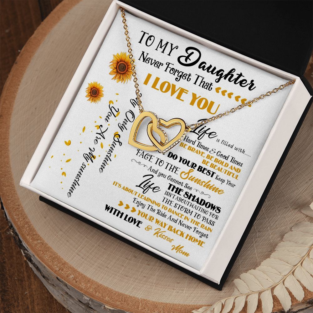 427D To My Daughter Necklace, Never Forget That I Love You, Gift Birthday, Holiday