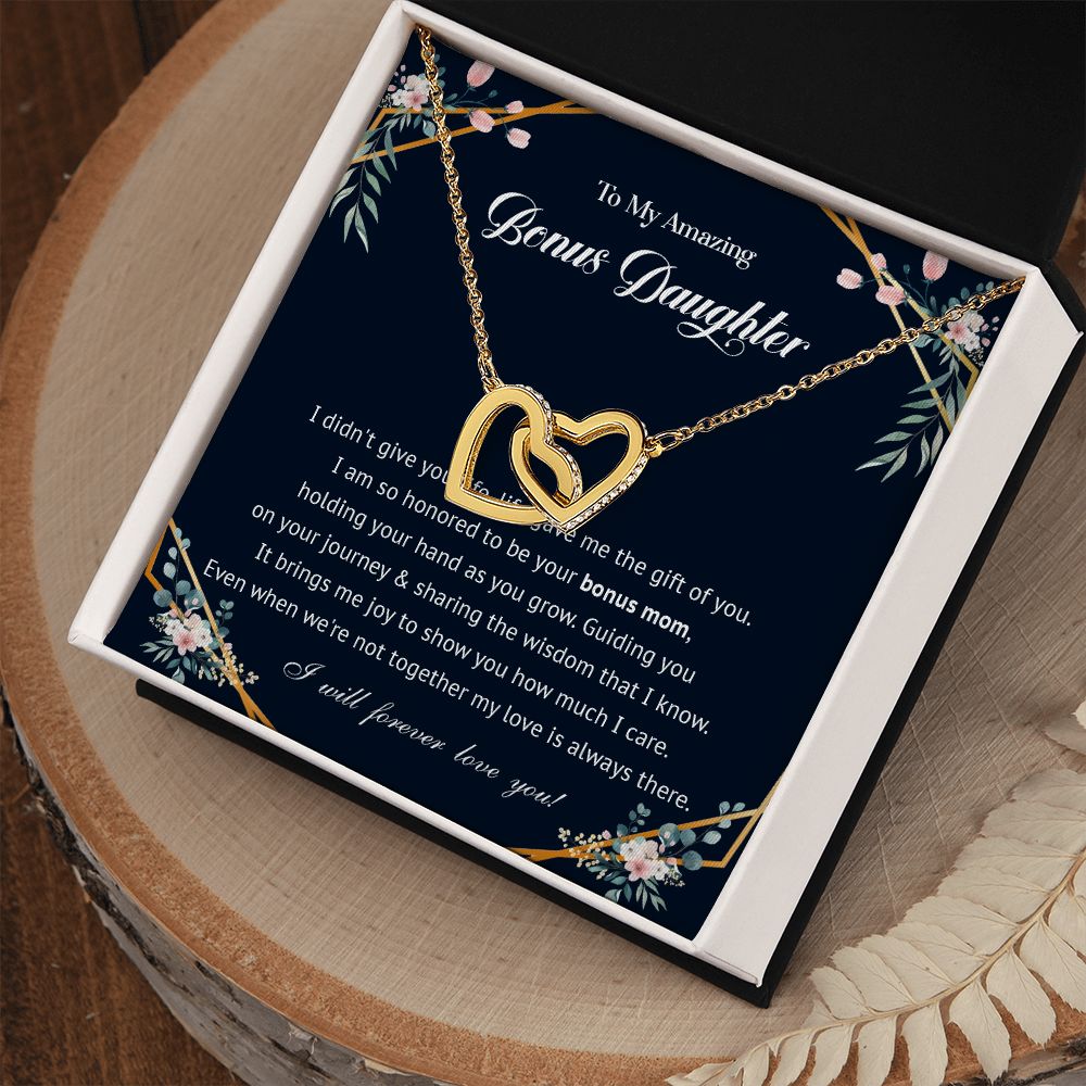576D To My Bonus Daughter Necklace, Bonus Daughter Gift From Stepmom, Birthday Gifts