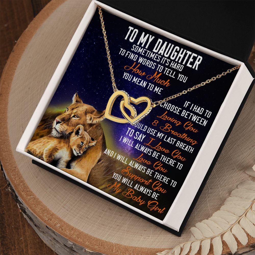 42D Lion To My Daughter Necklace, Gift Birthday, Necklace Gift For Daughter