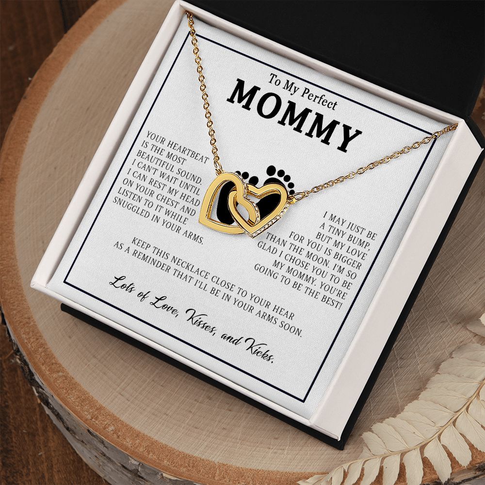 579D New Mom Necklace, Gift from Baby Bump, Baby Shower Party Gifts, Mother Necklace