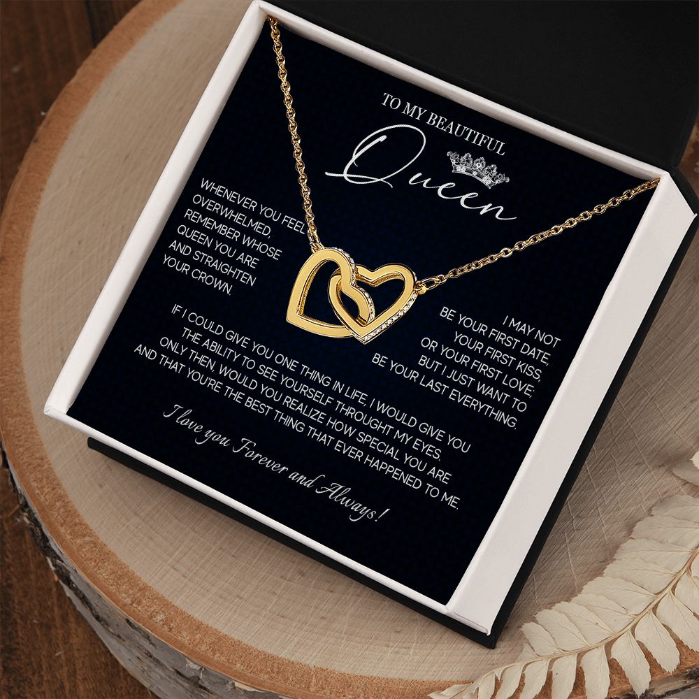 555D Necklace To My Soulmate, Queen Necklace Birthday Gifts For My Wife, Girlfriend