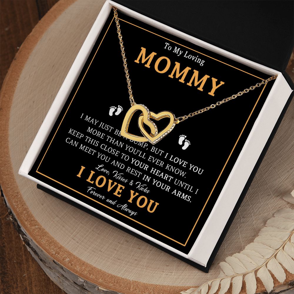 548D To My Mommy Necklace, Baby Feet Design, Mother Necklace, Baby Shower Gifts