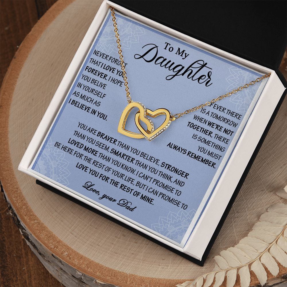 455D To My Daughter Necklace, Daughter Father Necklace, Daughter Gift From Dad