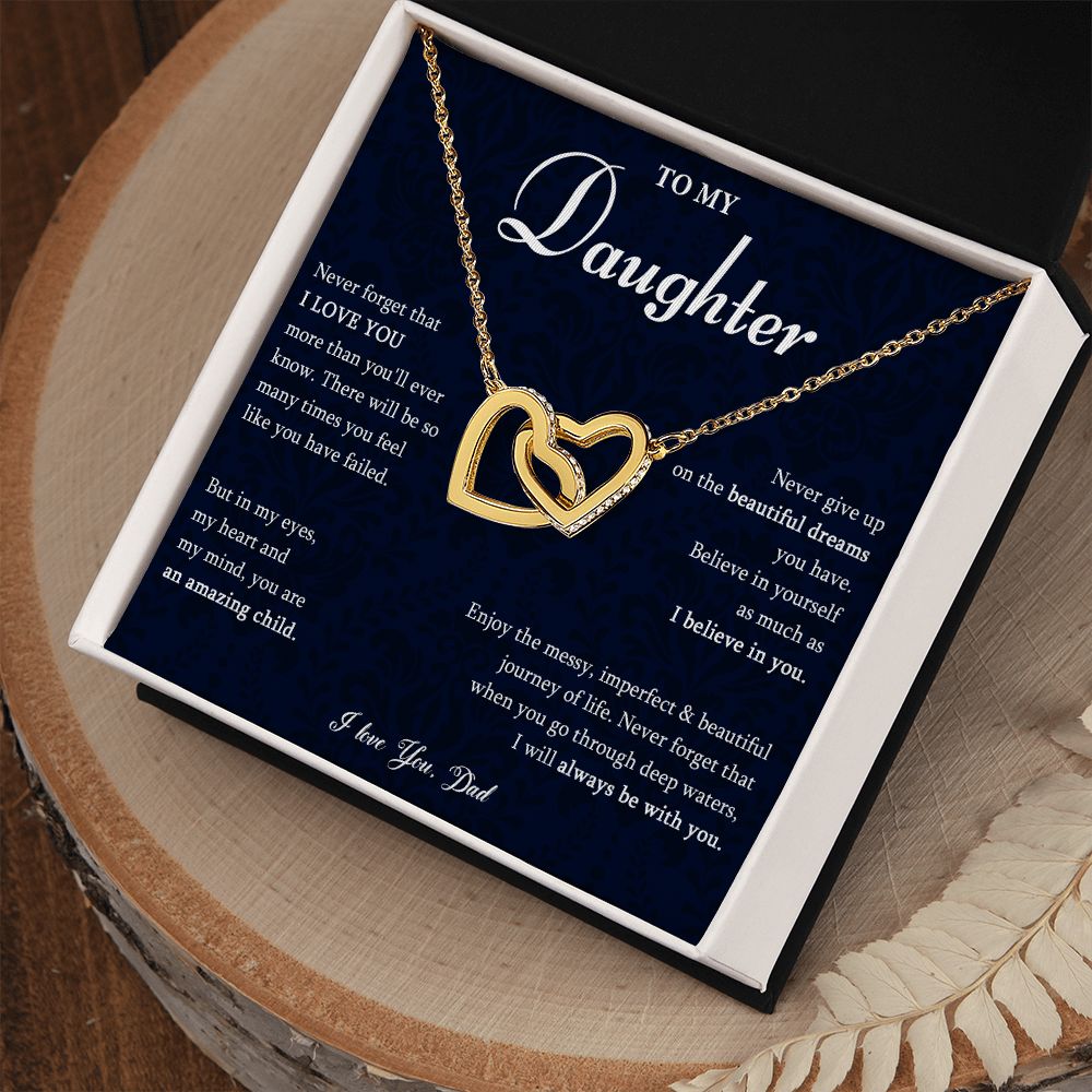 530D To My Daughter Necklace, Gift for Daughter from Dad, Daughter Love Necklace Gift