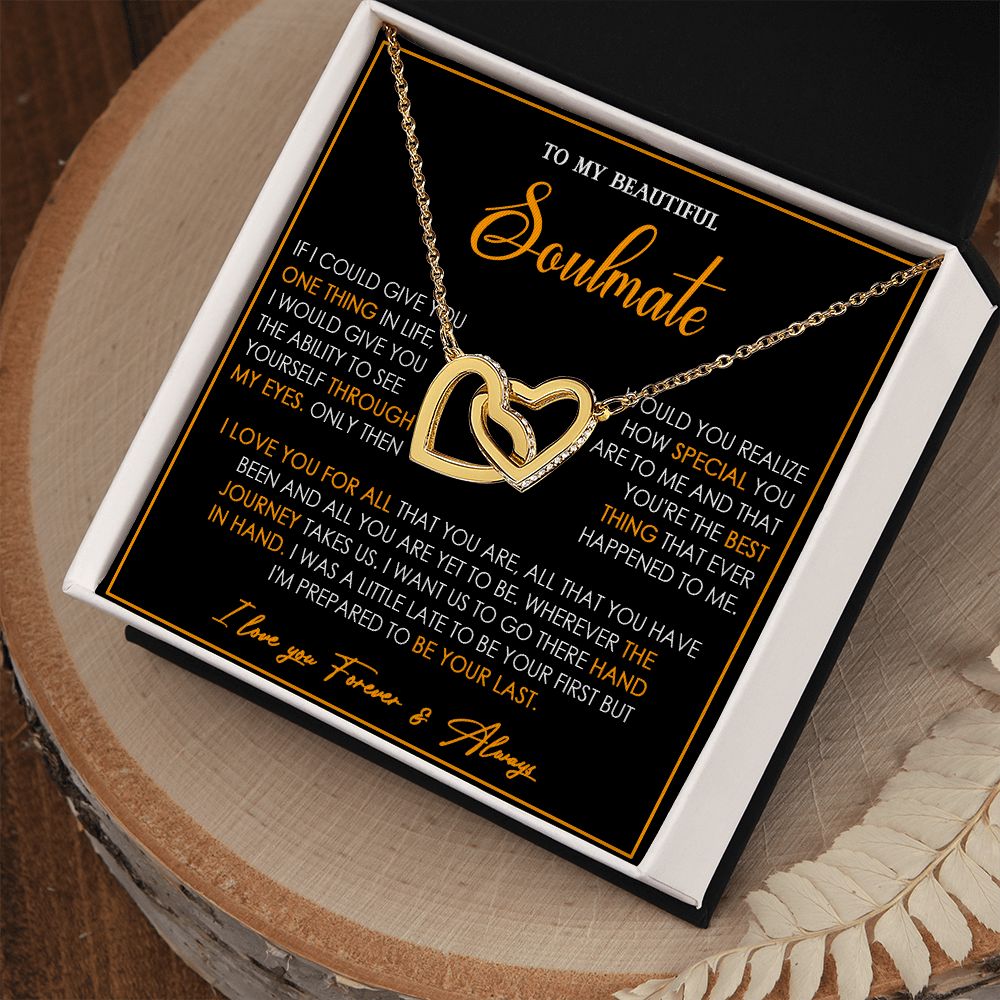 459D To My Soulmate Necklace, Gift For Wife Girlfriend From Husband, Xmas, Birth Gift