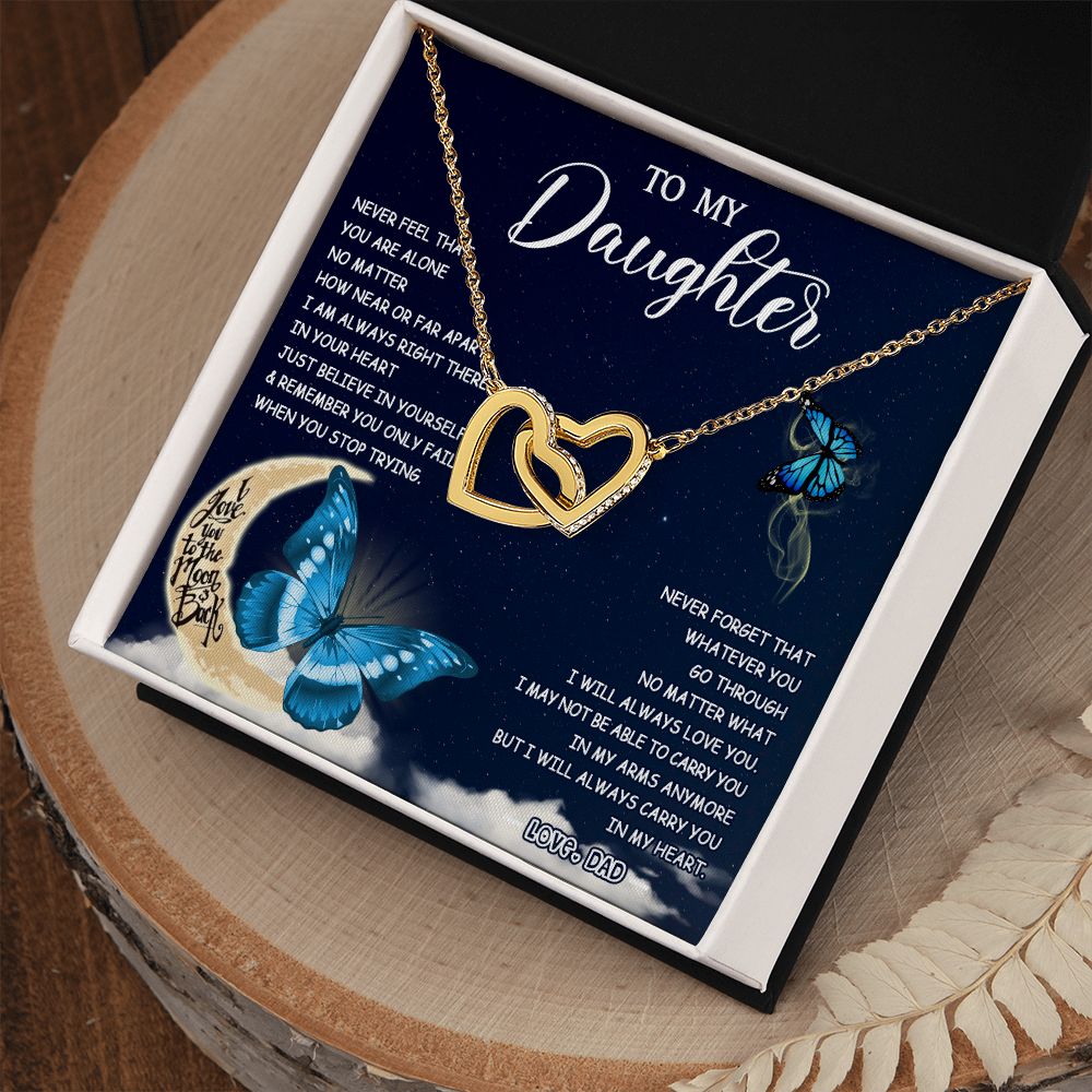 475D To My Daughter Necklace Father to Daughter Birthday Graduation Gift from Dad