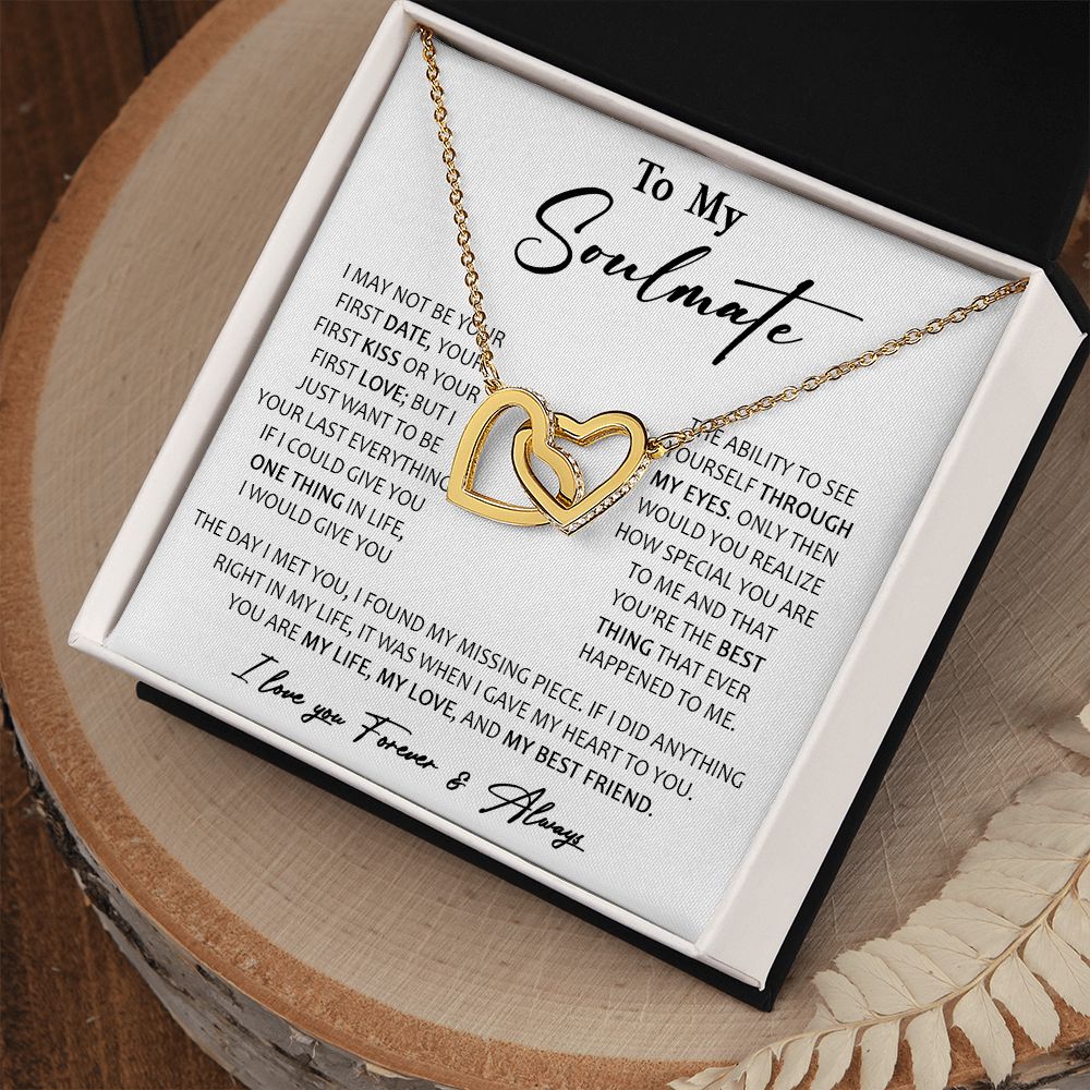 457D To My Soulmate Necklace, Birthday, Xmas Gift For Wife, Girlfriend From Husband