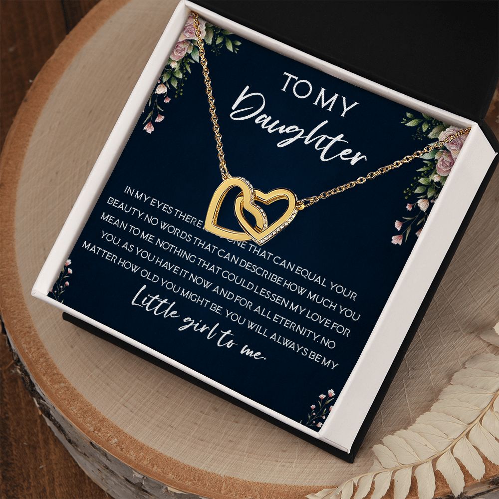 35D To My Daughter Necklace Gift Birthday, Little Girl To Me, Necklace Daughter