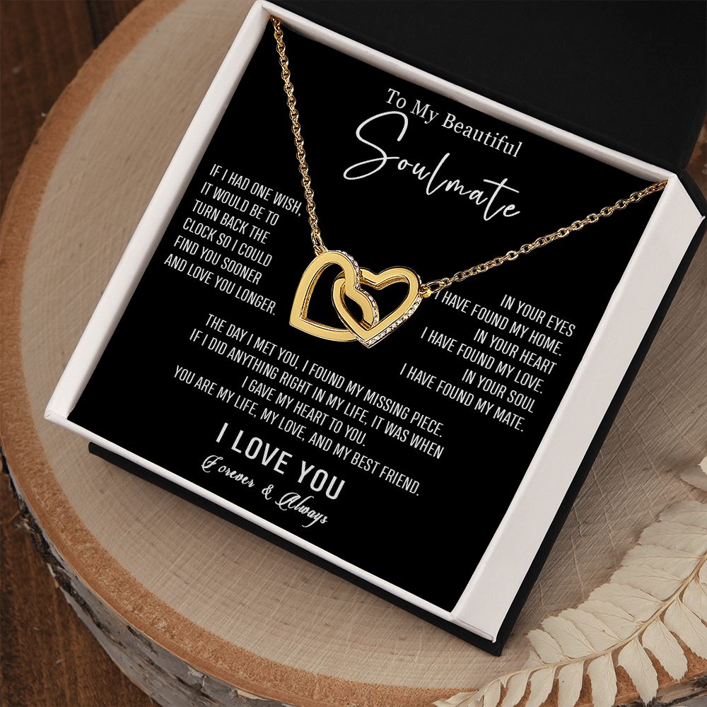 561D To my Soulmate Necklace, Wife Birthday Gifts, Love Gifts for Wife Girlfriend
