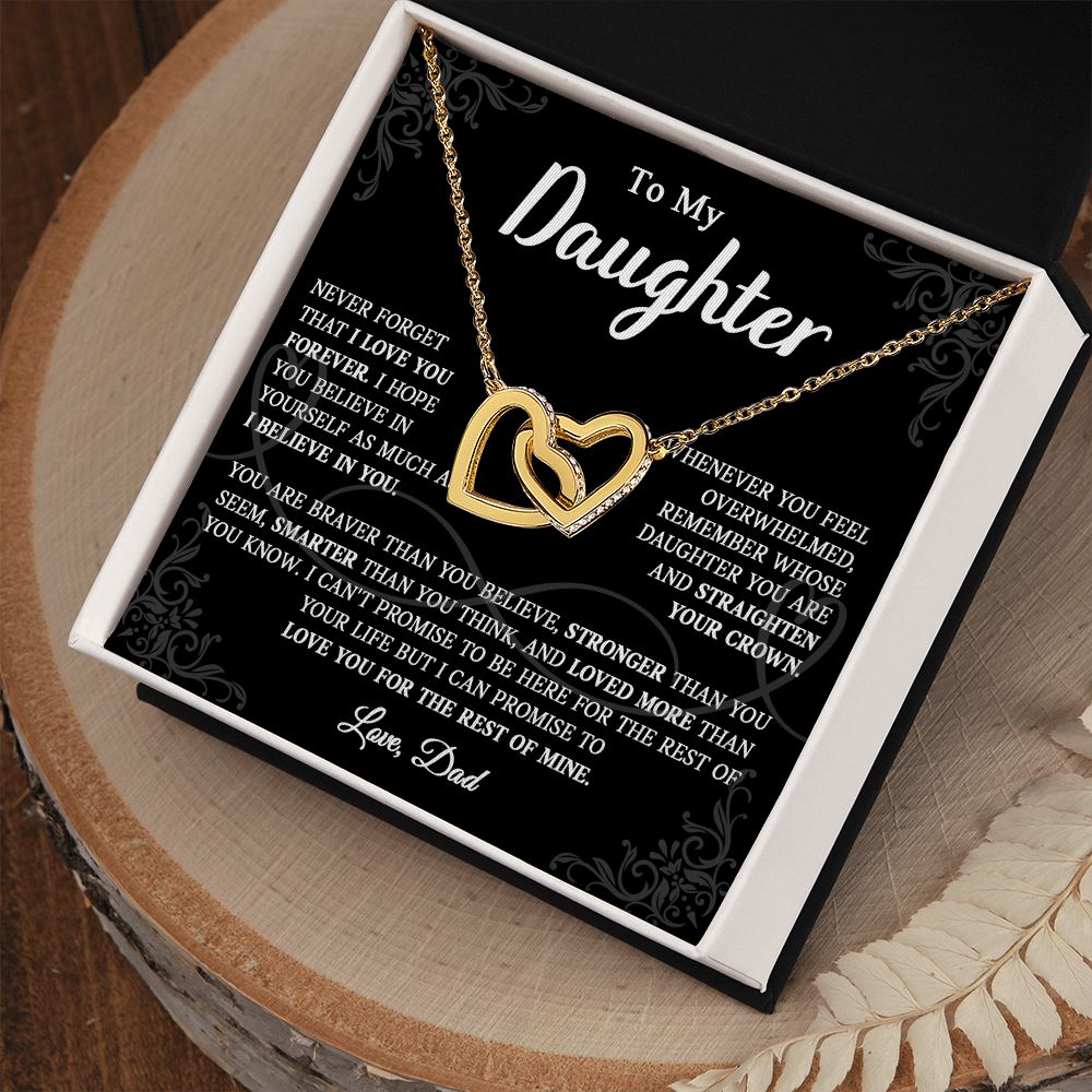 623D To My Daughter Necklace, Christmas Gift For Daughter From Dad, Daughter Necklace