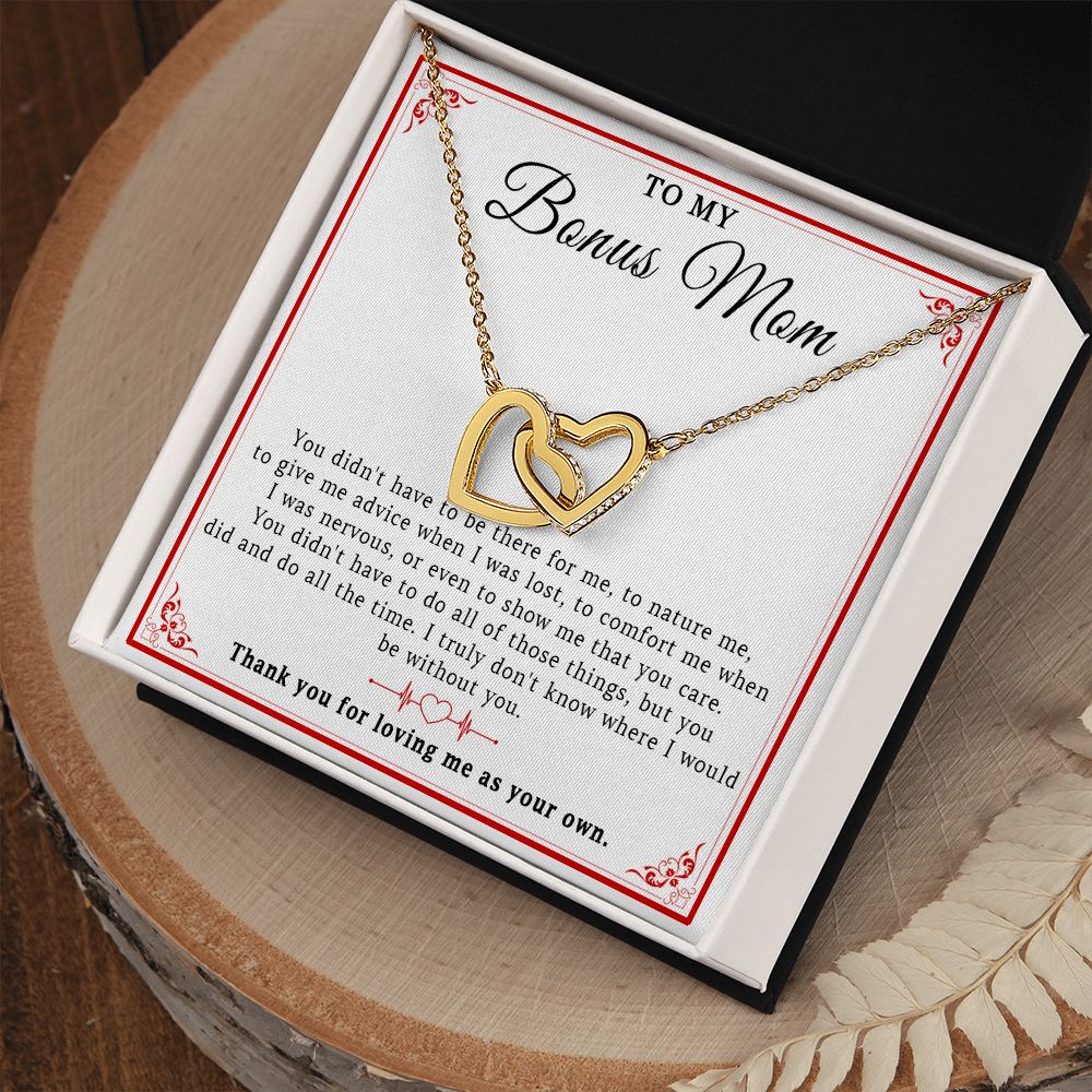 549D To My Bonus Mom Necklace, Mother Necklace, Birthday Gift for Bonus Mom, Mother