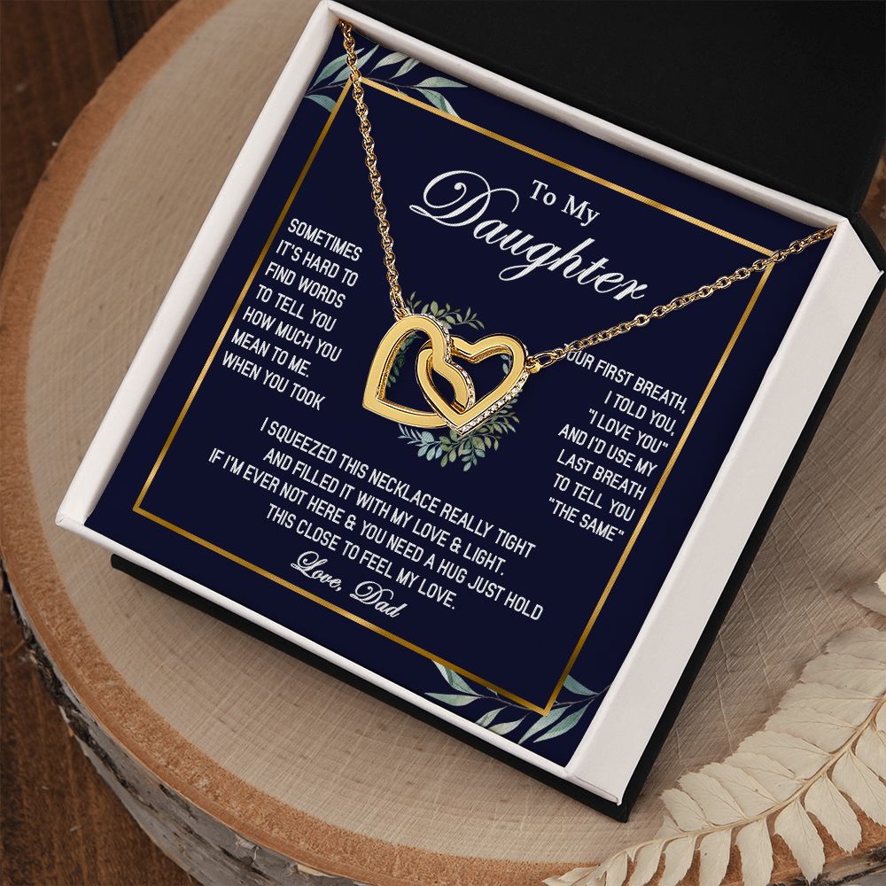 463D To My Daughter Necklace, Gift For Daughter From Dad, Daughter Father Necklace