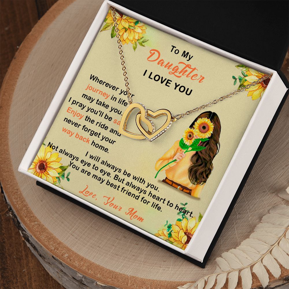 409D To My Daughter I Love You Necklace, Gift From Mom For Daughter, Gift Birthday