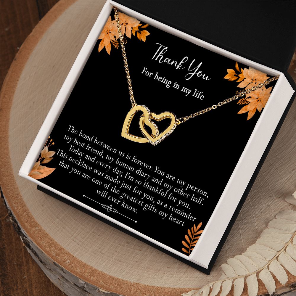 416D Thank you gift, Best friend gift Necklace, Thank you for being in my life