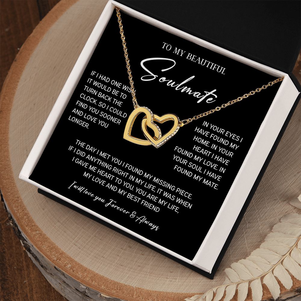 442D To My Soulmate Necklace, Xmas Birthday Gift For Wife Girlfriend From Husband