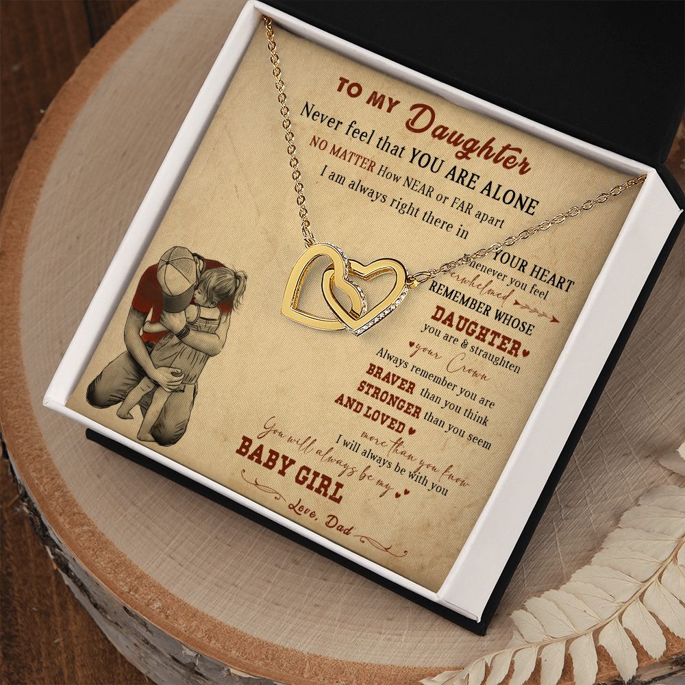 105D Daughter Necklace, To My Daughter Necklace,  Birthday Gift For Daughter From Dad