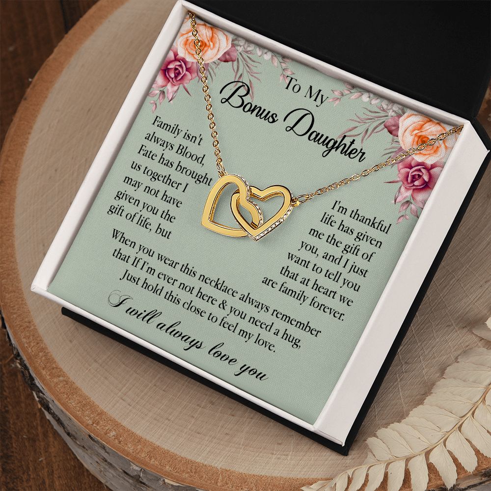 632D To My Bonus Daughter Necklace, Gift Birthday, Gift Ideas, Daughter Necklace