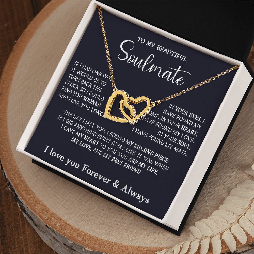 467D To My Soulmate Necklace, Holiday Gift For Wife Girlfriend From Husband,Xmas Gift