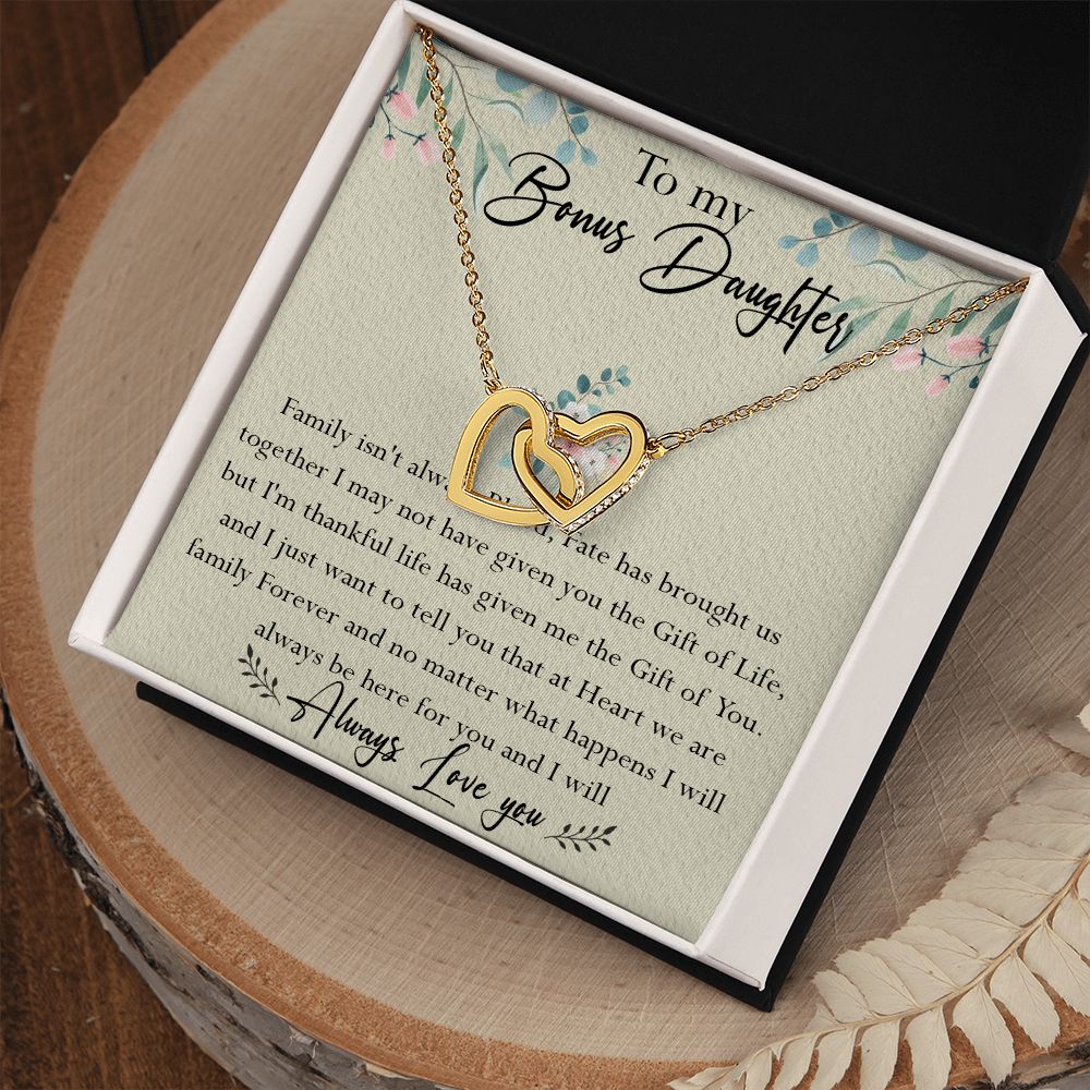 39D To My Bonus Daughter Necklace Family Isn't Always Blood Gift for Bonus Daughter