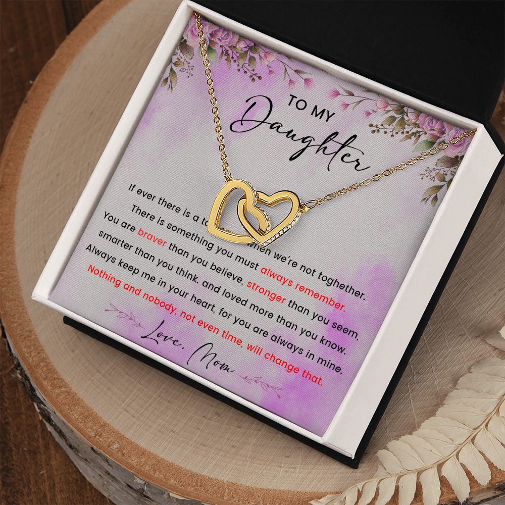 58D To My Daughter Necklace, Love Knot Necklace, Daughter Necklace From Mom
