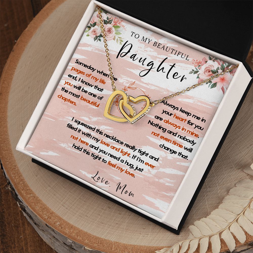108D To My Beautiful Daughter Necklace, Gift For Daughter,Christmas Gift To Daughter