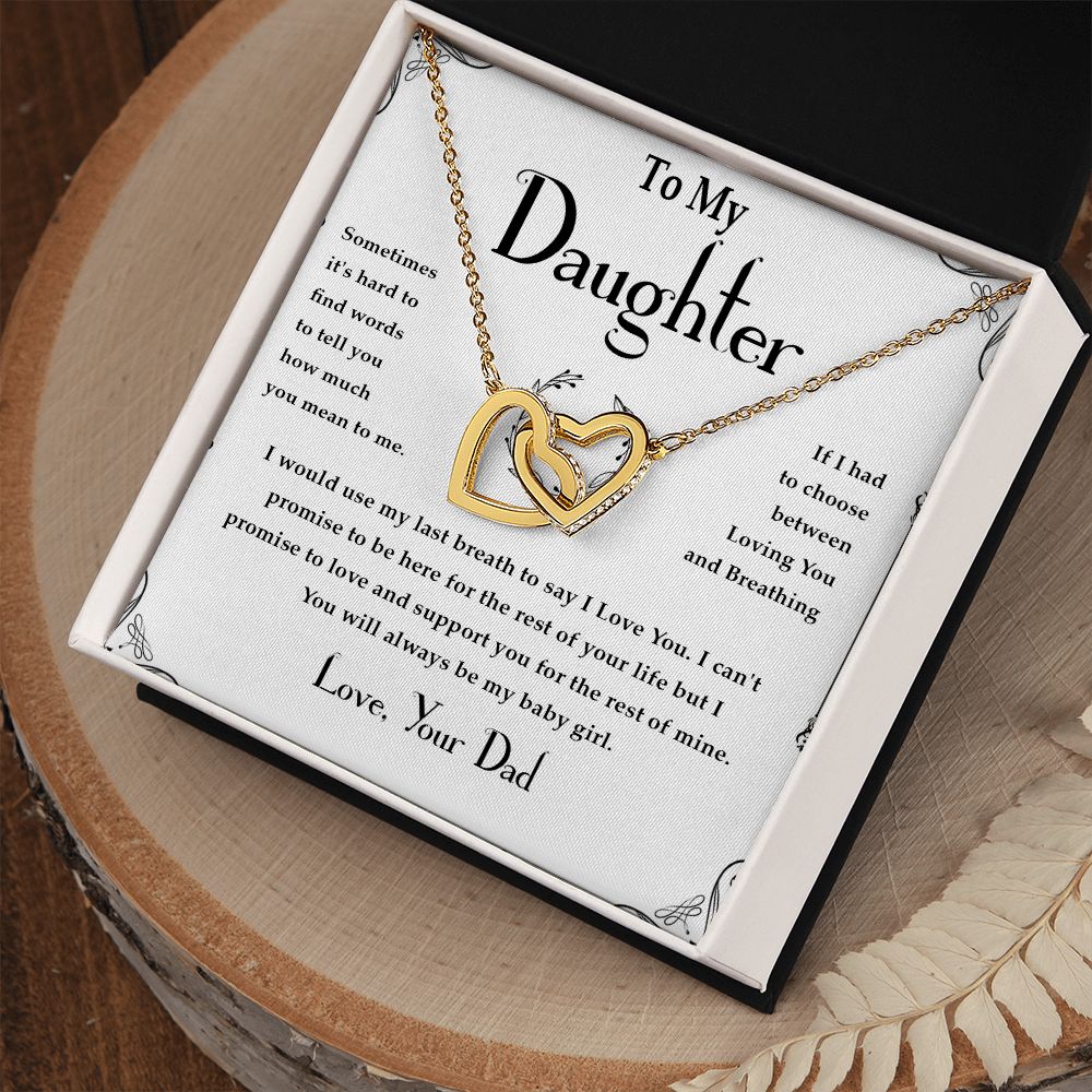 37D Necklace Gift For Daughter, Gift From Dad, Father Daughter Gift, Birthday Gift