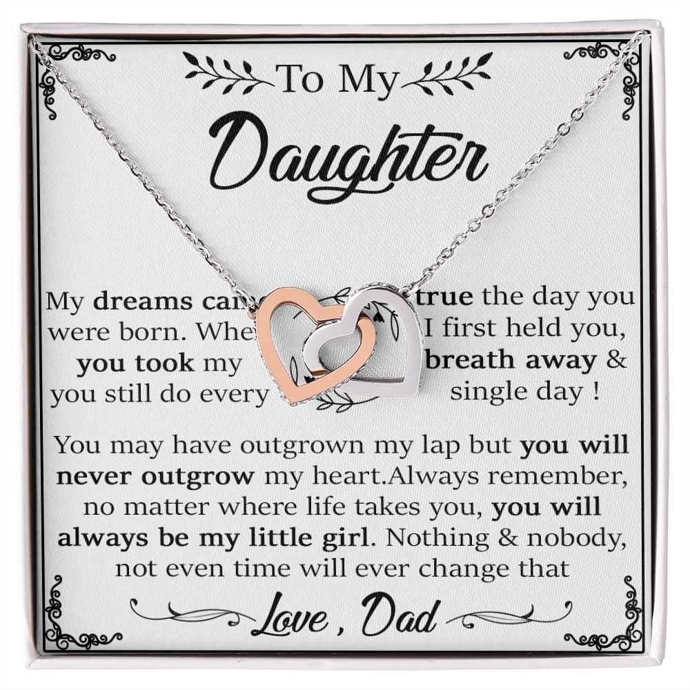 22D Daughter Necklace, To My Daughter Gift Necklace, Gift For Daughter From Dad