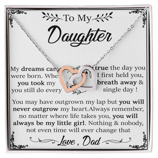 22D Daughter Necklace, To My Daughter Gift Necklace, Gift For Daughter From Dad
