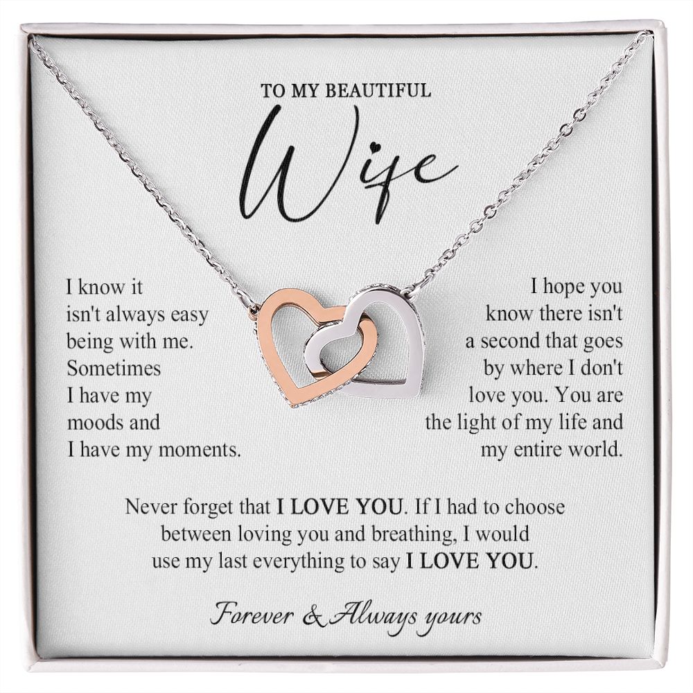558D Beautiful Wife Necklace, Gift for Wife Necklace from Husband, Wife Birthday Gift